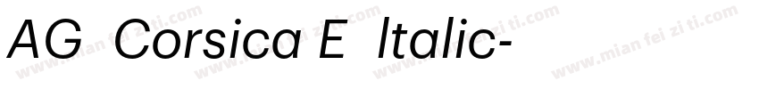 AG  Corsica E  ltalic字体转换
